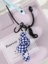 Plaid Pattern Twist Design Bag Charm