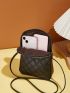 Quilted Metal Decor Phone Wallet