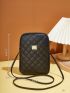 Quilted Metal Decor Phone Wallet