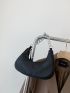 Metal Decor Chain Hobo Bag