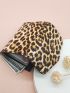Leopard Pattern Crocodile Embossed Small Wallet