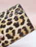 Leopard Pattern Crocodile Embossed Small Wallet
