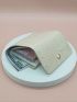 Geometric Embossed Metal Decor Small Wallet