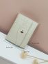 Geometric Embossed Metal Decor Small Wallet