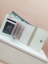 Geometric Embossed Metal Decor Small Wallet