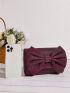 Glitter Bow Decor Flap Square Bag