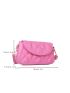 Heart Graphic Square Bag Small Flap Pink