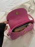Heart Graphic Square Bag Small Flap Pink