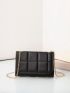 Mini Geometric Quilted Chain Crossbody Bag