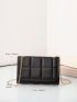 Mini Geometric Quilted Chain Crossbody Bag