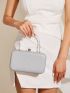 Minimalist Chain Glitter Box Bag