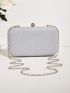 Minimalist Chain Glitter Box Bag