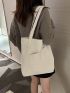 Minimalist Corduroy Shopper Bag