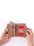 Croc Embossed Purse With Card Holder