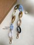 Colorblock Chain Design Bag Strap