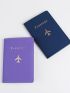 2pcs Plane & Letter Graphic Passport Cases
