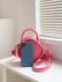 Mini Neon-Pink Double Handle Square Bag