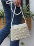 Mini Beaded Square Bag