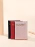 3pcs Metallic Letter Graphic Passport Cases