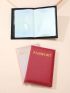 3pcs Metallic Letter Graphic Passport Cases