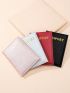 4pcs Metallic Letter Graphic Passport Cases