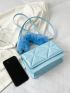 Mini Geometric Quilted Flap Square Bag