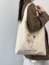 Floral Graphic Shopper Bag