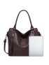 Litchi Embossed Studded Decor Shoulder Tote Bag, Mothers Day Gift For Mom