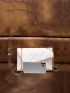 Geometric Quilted Chain Square Bag
