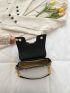 Minimalist Metal Decor Flap Novelty Bag