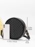 Mini Chevron Quilted Circle Bag