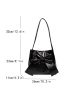 Minimalist Bow Decor Square Bag