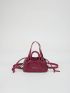 Mini Crocodile Embossed Bucket Bag With Inner Pouch