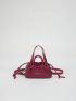 Mini Crocodile Embossed Bucket Bag With Inner Pouch