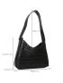 Crocodile Embossed Hobo Bag