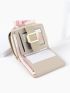 Colorblock Buckle Design Small Wallet