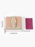 Colorblock Buckle Design Small Wallet