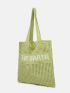 Letter Graphic Crochet Bag