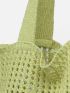Letter Graphic Crochet Bag