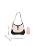Minimalist Colorblock Hobo Bag