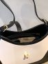 Minimalist Colorblock Hobo Bag