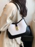 Minimalist Colorblock Hobo Bag