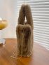 Colorblock Fluffy Square Bag