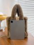 Colorblock Fluffy Square Bag