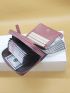 Crocodile Embossed Letter Decor Small Wallet