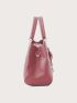 Pebble Embossed Bucket Bag With Bow Charm, Mothers Day Gift For Mom