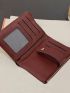 Heart Zipper Snap Button Small Wallet