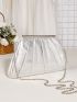 Metallic Chain Ruched Bag
