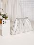 Metallic Chain Ruched Bag