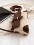 Colorblock Flap Square Bag